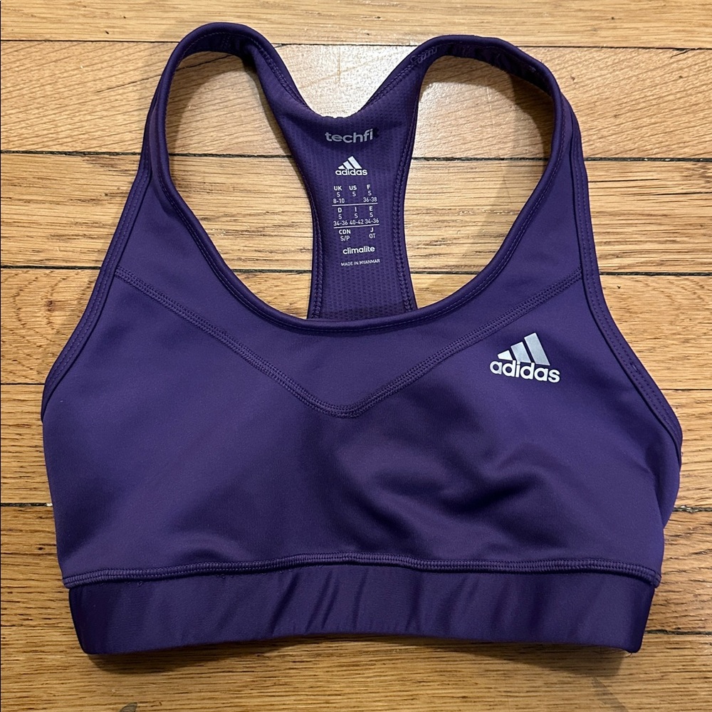 Adidas Deep Purple Climalite Sports Bra